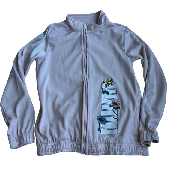 Puma Girl's Pink Full Zip Track Jacket - Size 12/14 - Picture 1 of 5